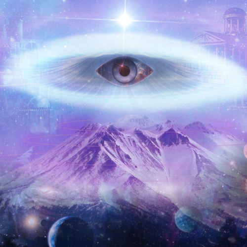 Vortex of Third Eye energy over Mount Shasta to represent anchoring of New Earth consciousness