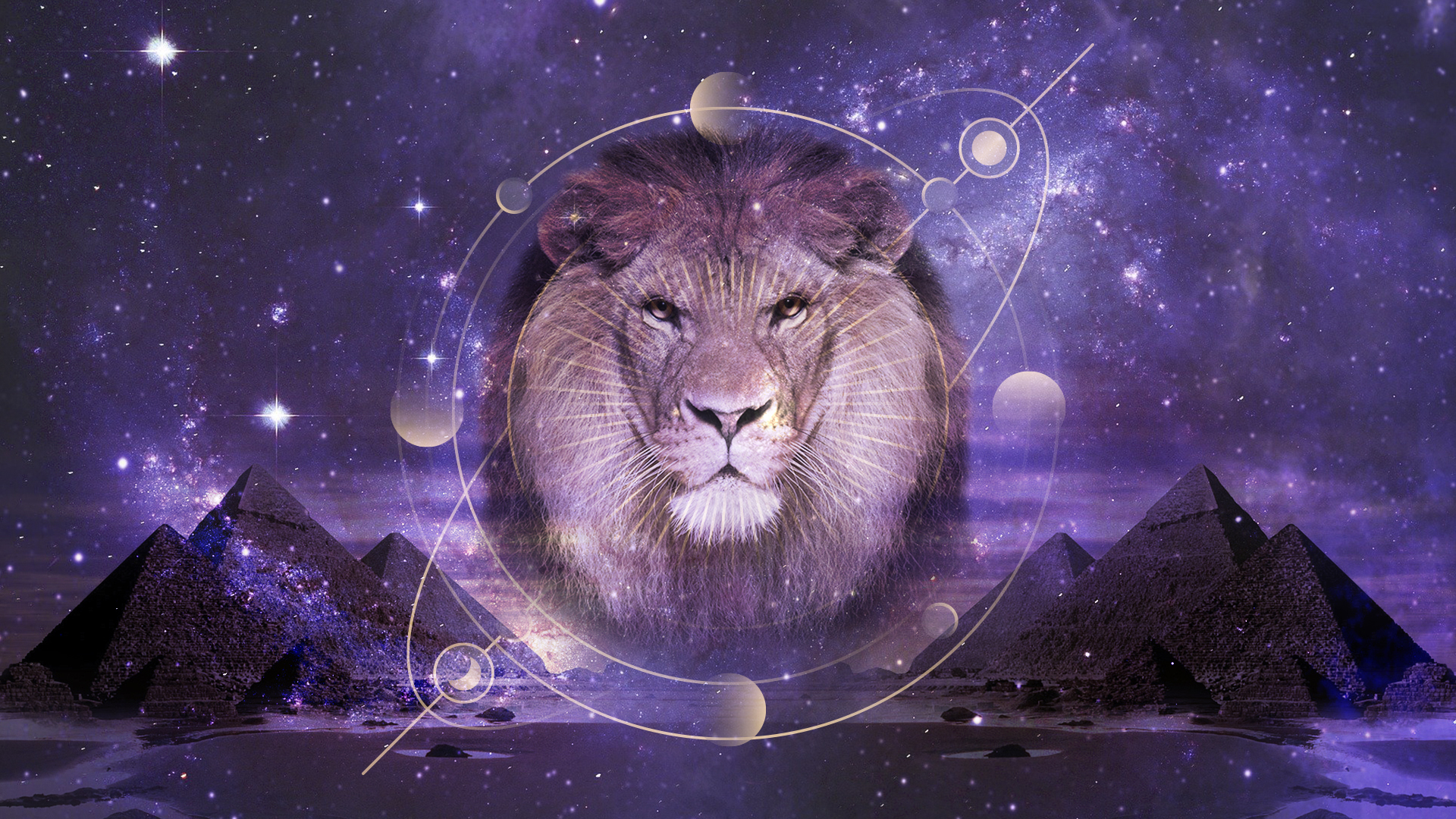 Lion represents Leo with new Moon image