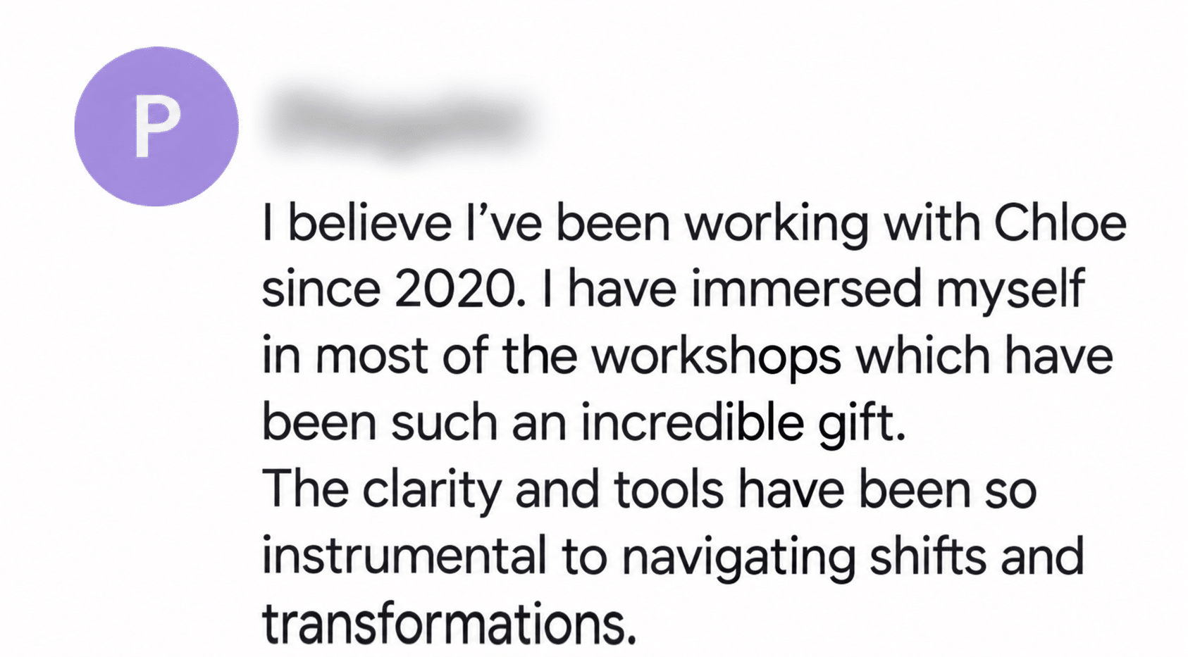 Chloe workshop testimonial card-5
